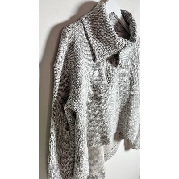 Anthropologie Sweaty Betty Restful Boucle Half Zip Sweatshirt Gray‎ XS EUC - Picture 7 of 11